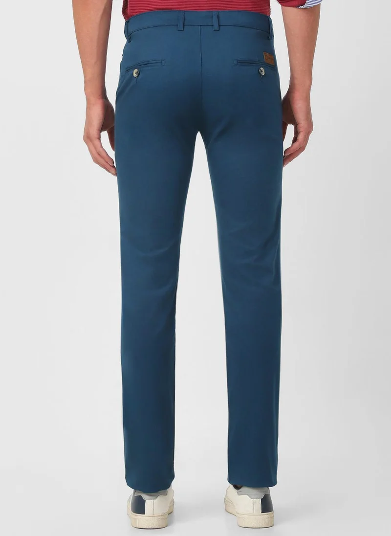 Urbano Fashion  Urbano Fashion Men's Royal Blue Cotton Slim Fit Casual Chinos Trousers Stretch for Men | Best Price UAE